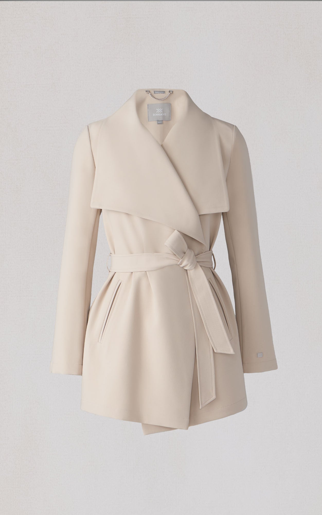 Alondra Soft Drape Trench | Mist