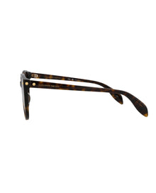 Alexander McQueen Round Acetate Sunglasses | Havana