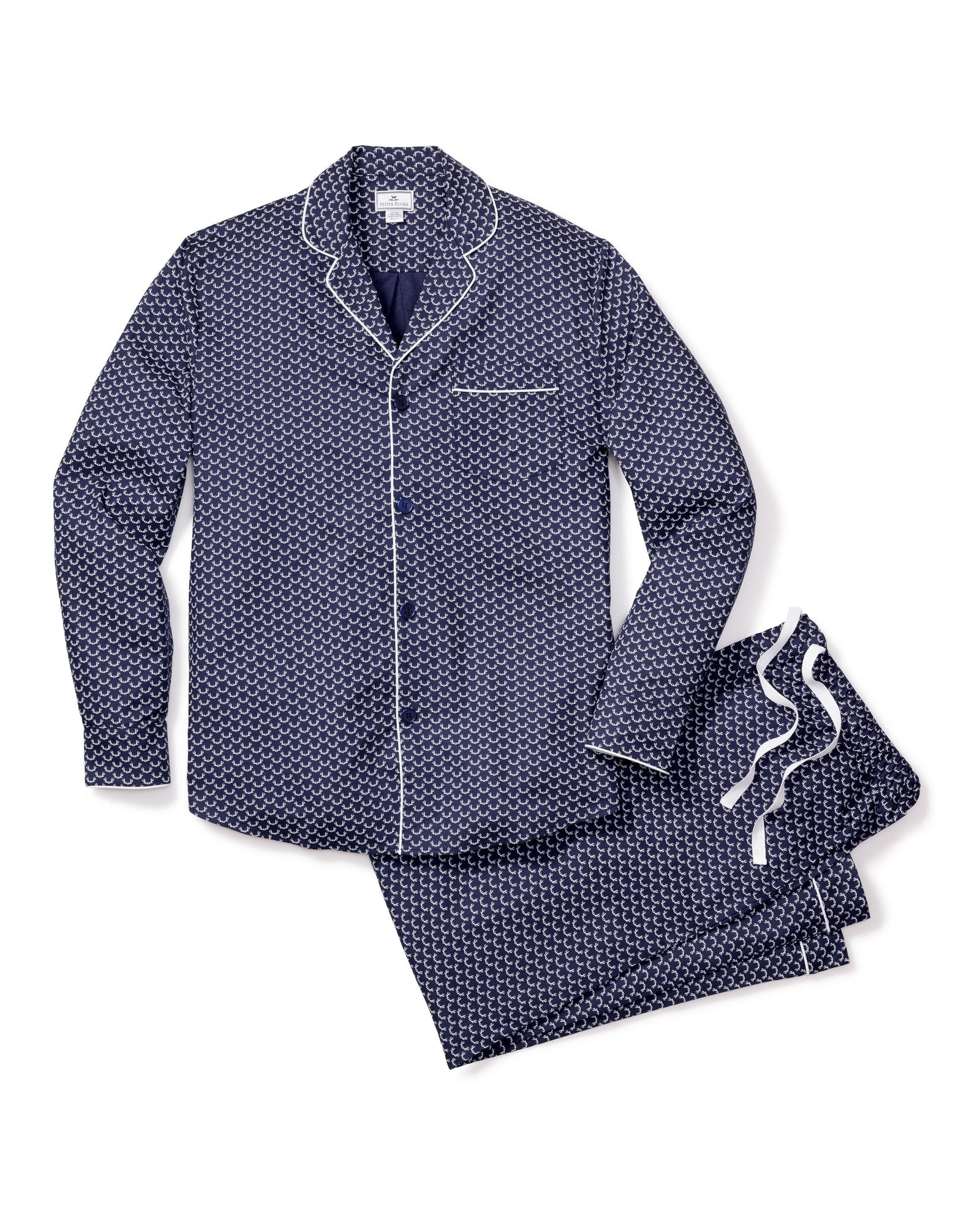 Men's Twill Pajama Set | Nordic Antlers