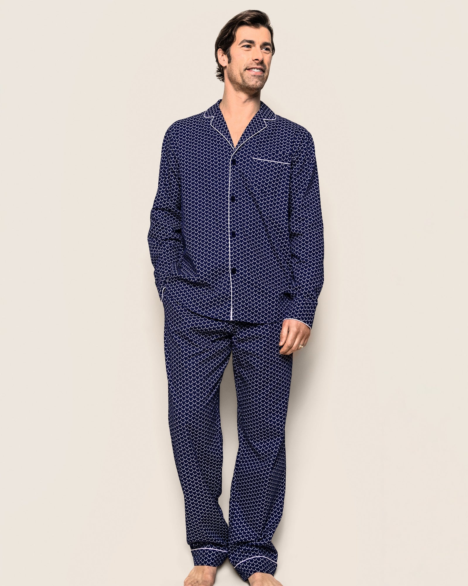 Men's Twill Pajama Set | Nordic Antlers