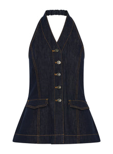 Rhea Top | Dark Indigo