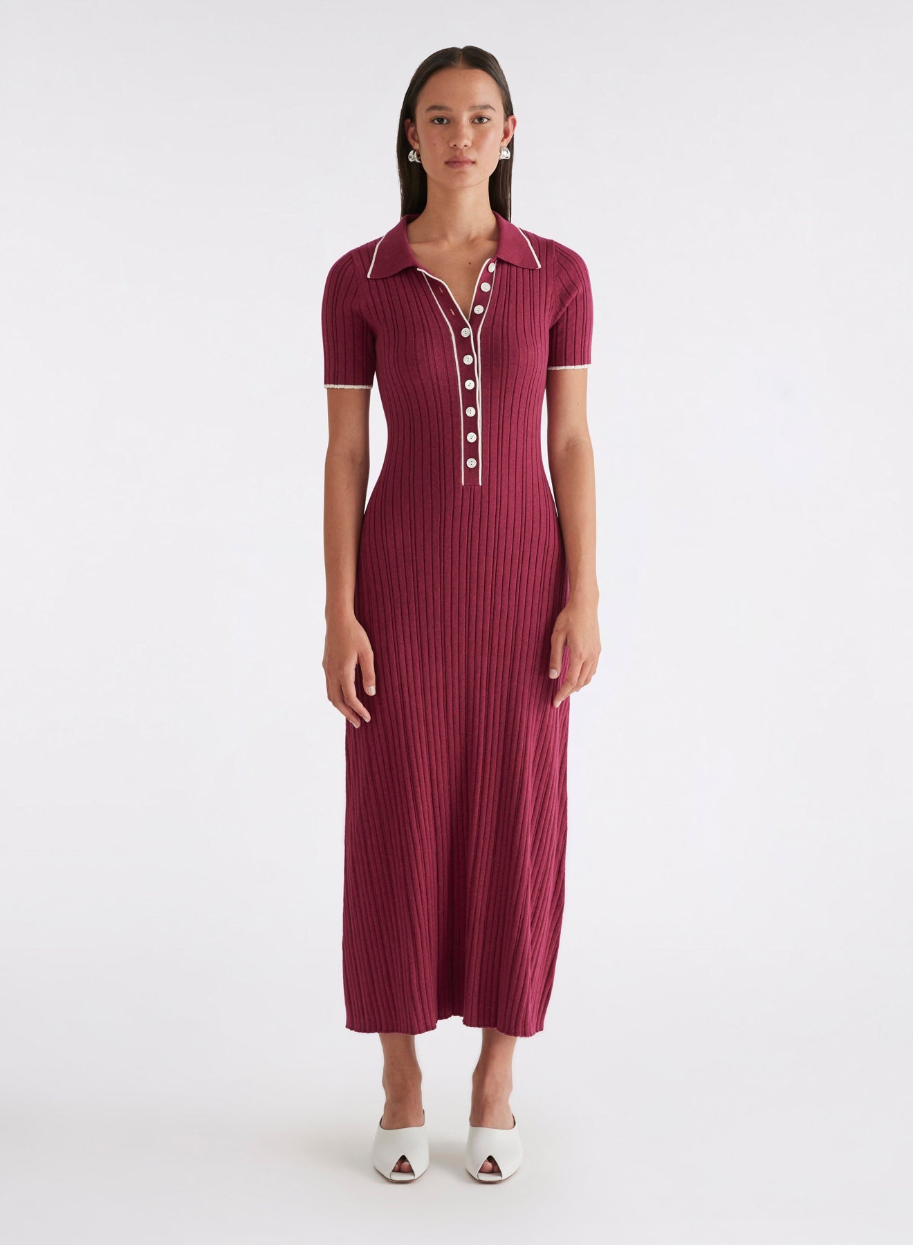 Penelope Dress | Cherry W/ Silence Trim
