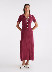 Penelope Dress | Cherry W/ Silence Trim