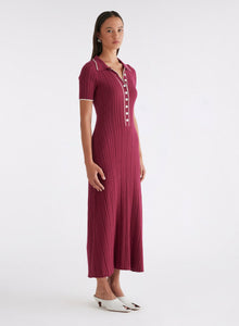 Penelope Dress | Cherry W/ Silence Trim