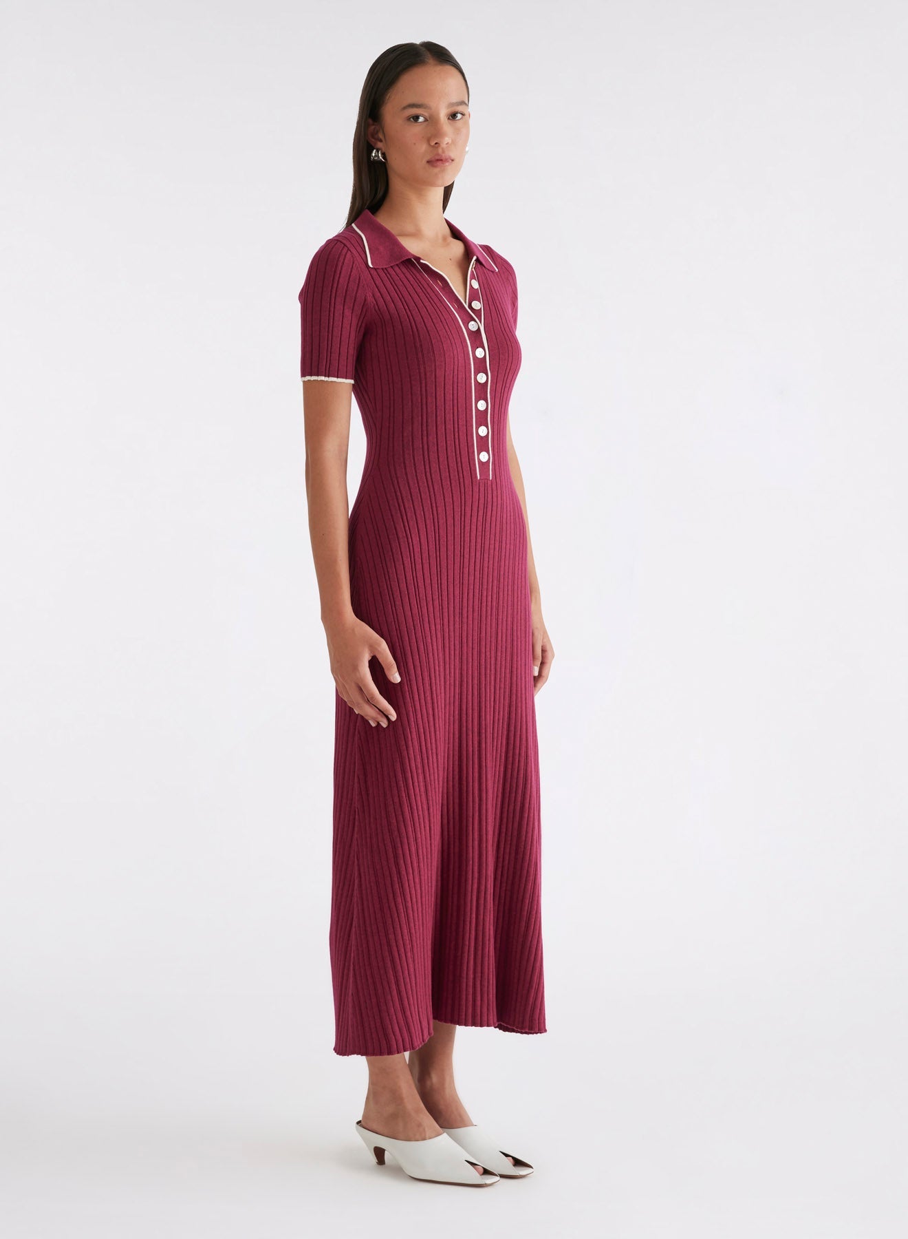 Penelope Dress | Cherry W/ Silence Trim