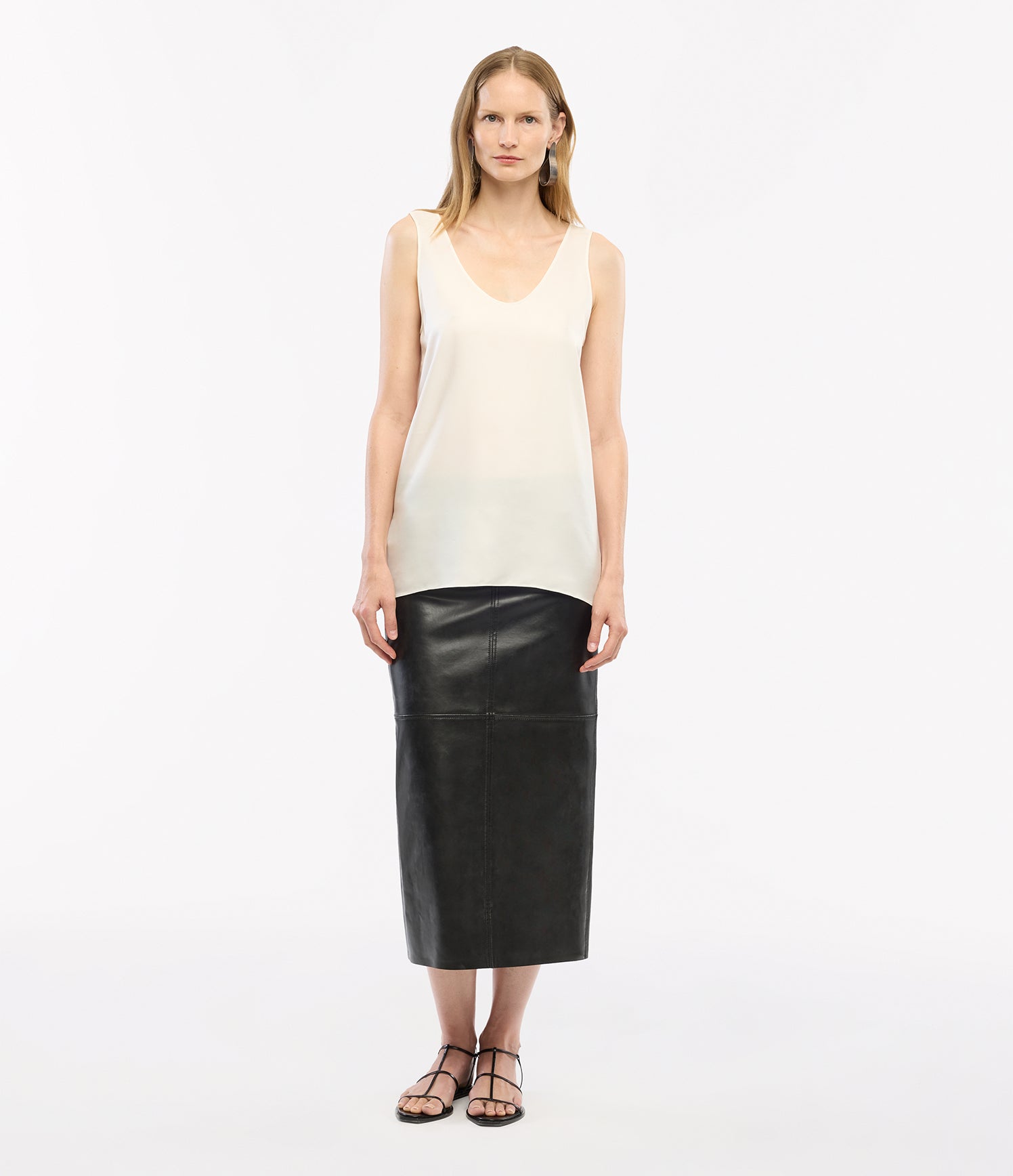 Another Tomorrow Silk Tank in White – Silk Women's Top