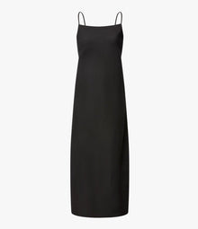 Another Tomorrow Square Neck Slip Dress in Black – Viscose Women's Dress