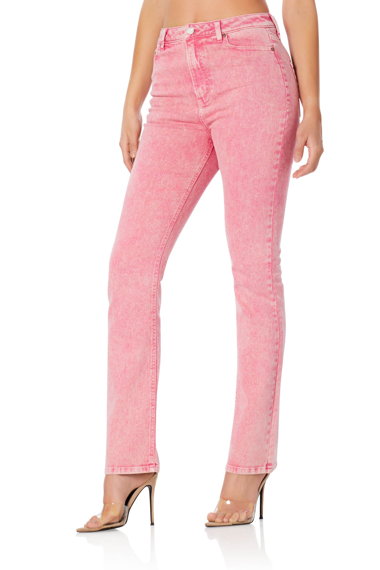 Heston Straight Leg Pant | Pink Acid Wash