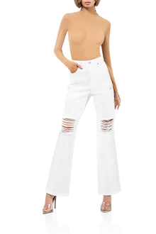 Oden High Rise Wide Leg Pant | Bright White