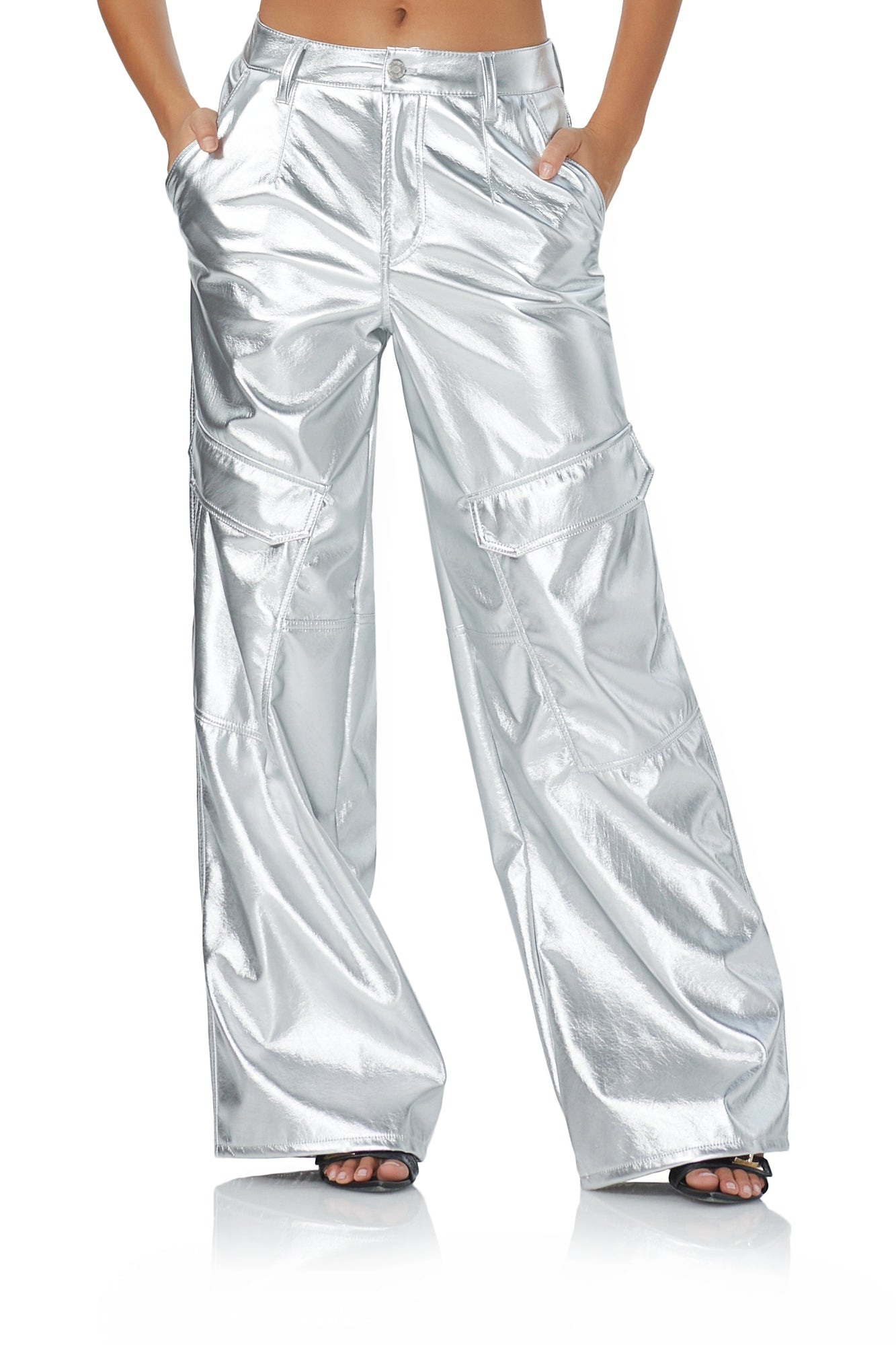 Wynn Cargo Pant | Silver Metallic