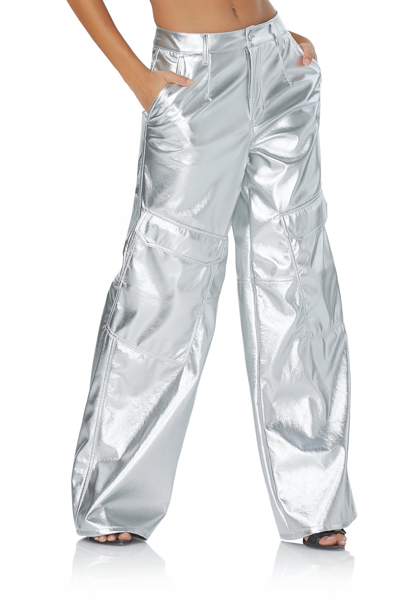 Wynn Cargo Pant | Silver Metallic