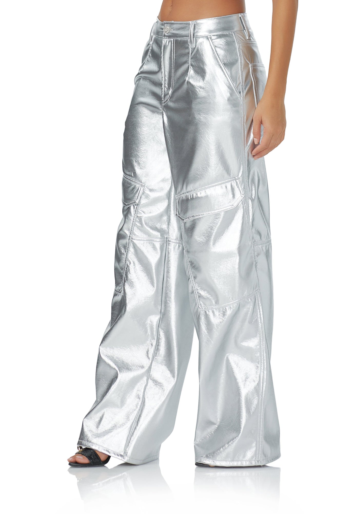 Wynn Cargo Pant | Silver Metallic