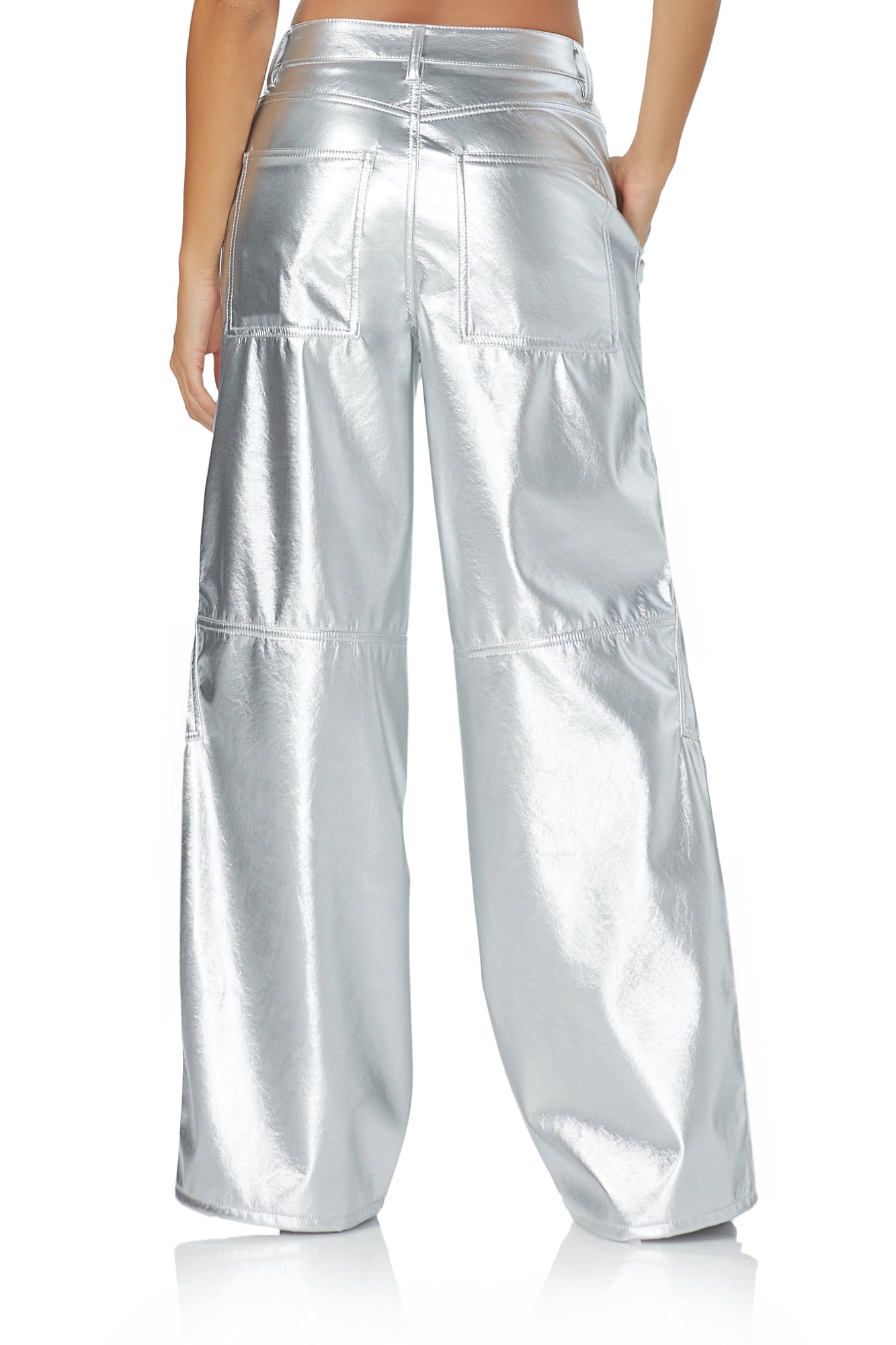 Wynn Cargo Pant | Silver Metallic