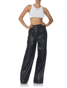 Maxwell Wide Leg Cargo Pants | Noir