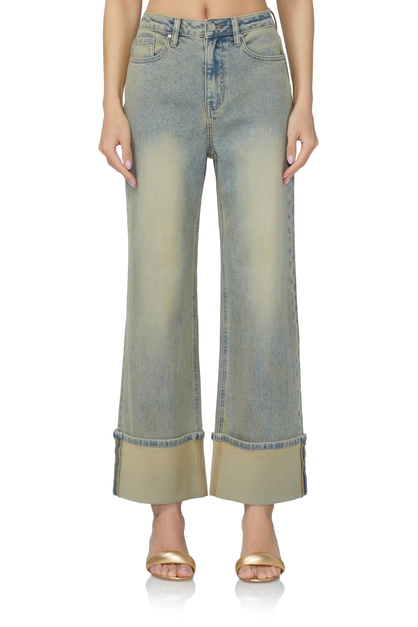 Kendall Wide Cuff Pant | Mellow Tint Wash