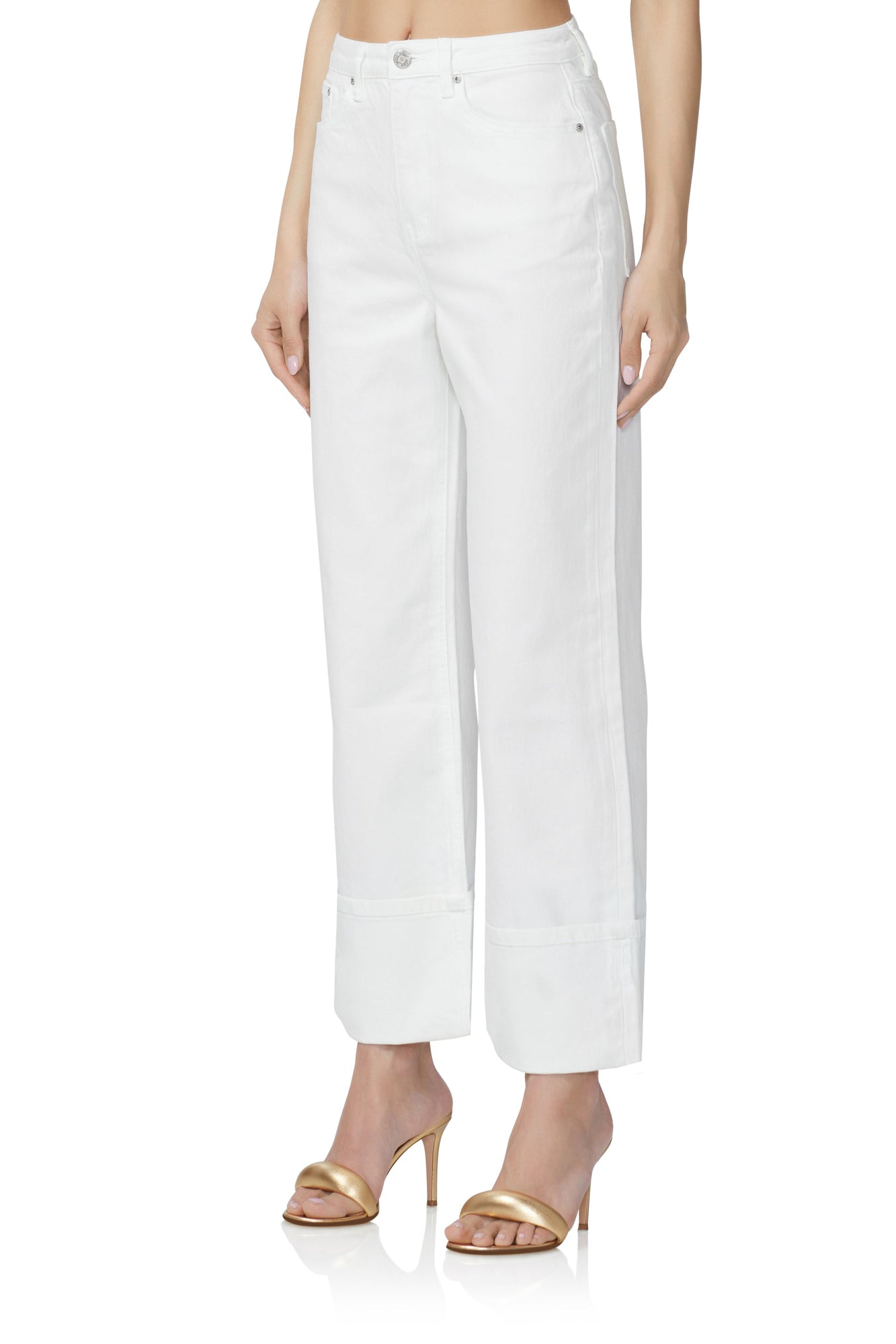 Kendall Wide Cuff Pant | White