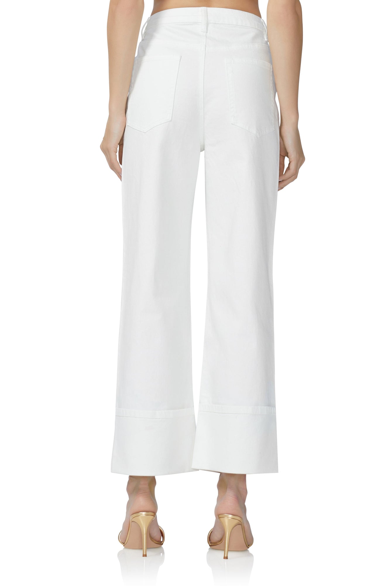 Kendall Wide Cuff Pant | White