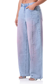 Archer Barrel Pant | Blue Pink Wash