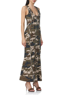 Maisie Maxi Dress | Woodland Camo