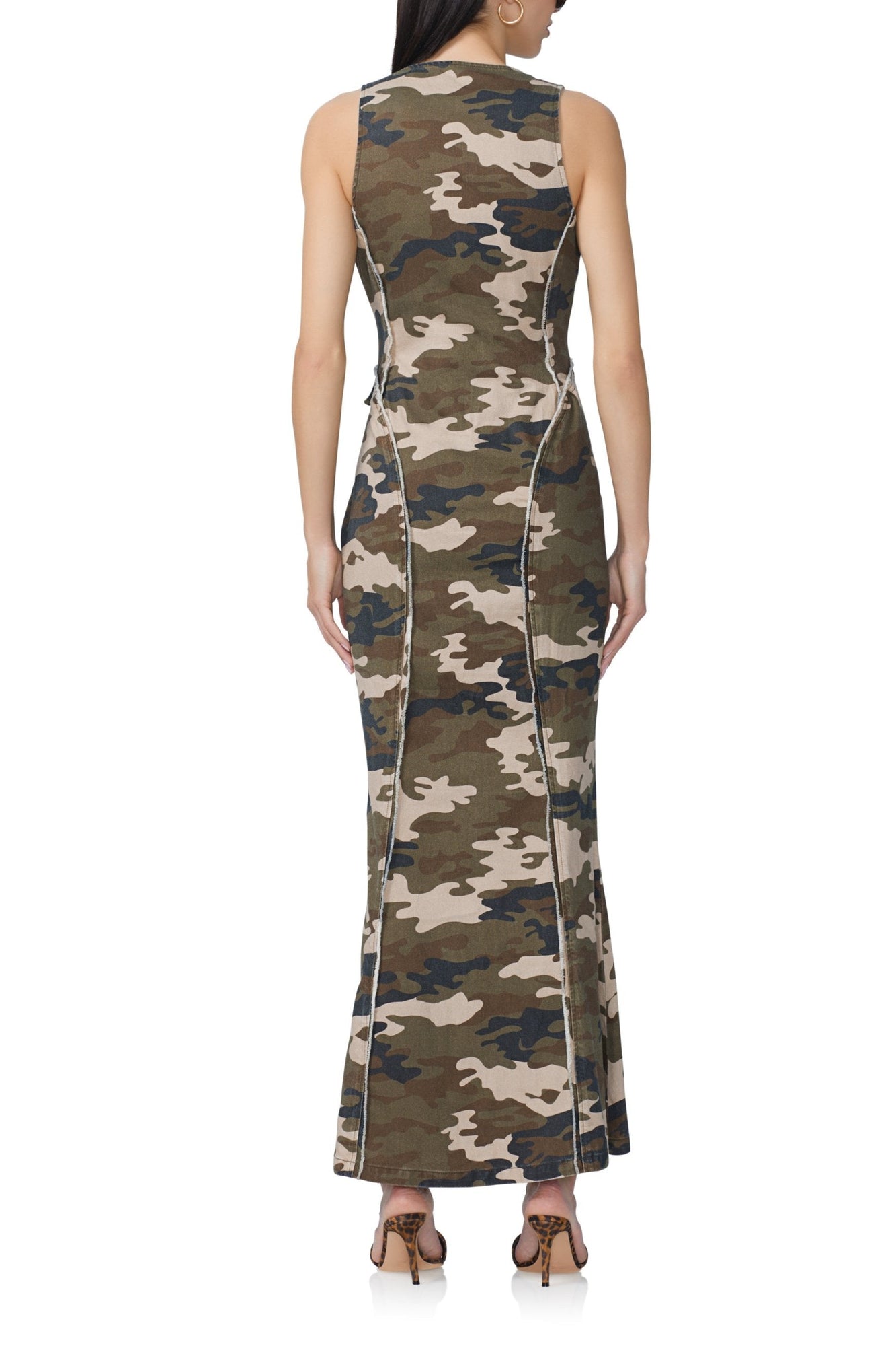 Maisie Maxi Dress | Woodland Camo