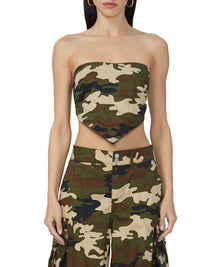 Pandora Scarf Top | Woodland Camo