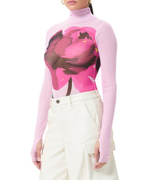 Zadie Top | Pink Placed Rose