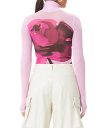 Zadie Top | Pink Placed Rose