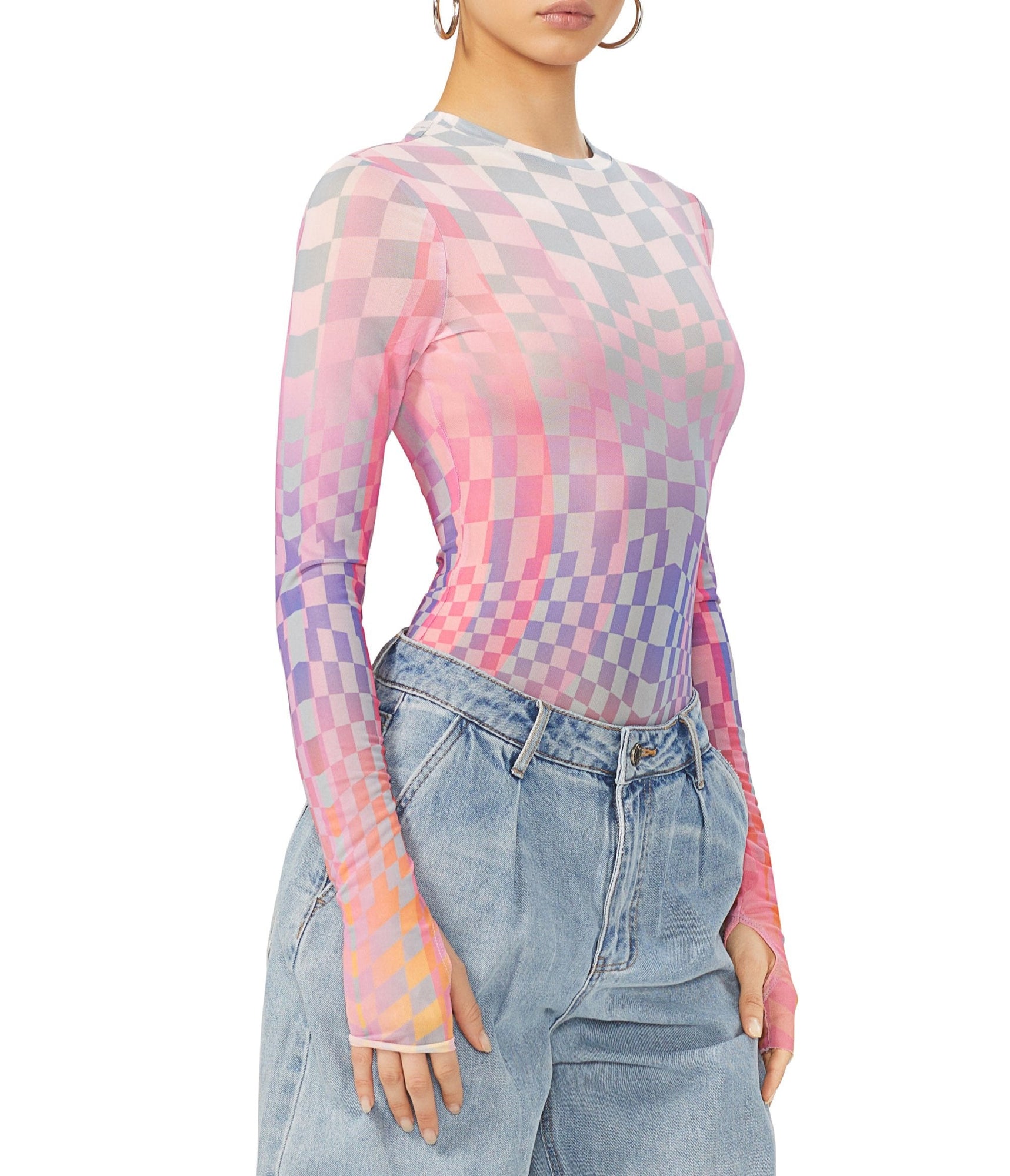 Kaylee Top | Grid Ombre