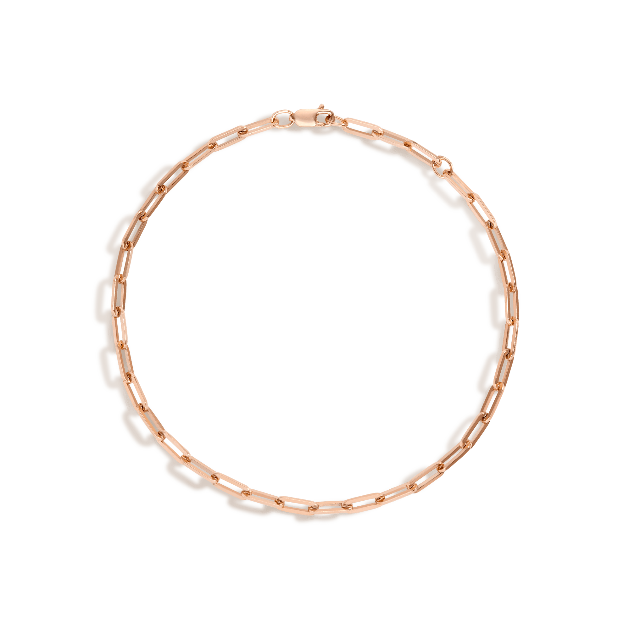 Medium Paperclip Chain Bracelet | 14K Rose Gold Vermeil