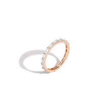 Horizontal Baguette Diamond Eternity Ring 14k 18k Rose Gold First Lab-grown Natural First