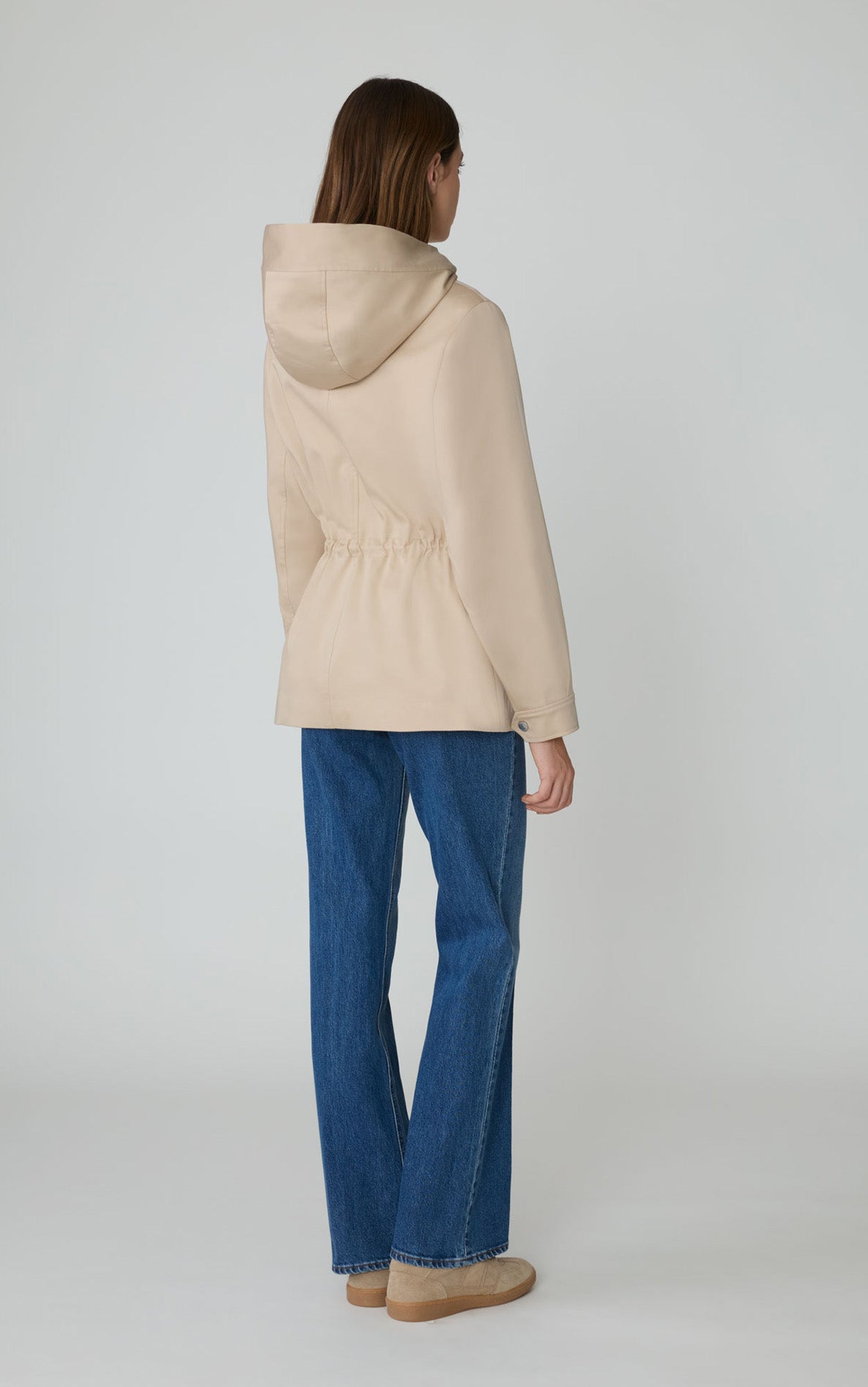 Avalynn Strech Cotton Utility Jacket | Almond