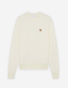 Womens | Ionic Fox Head Patch Adjusted Cotton Fleece Sweatshirt | Ecru