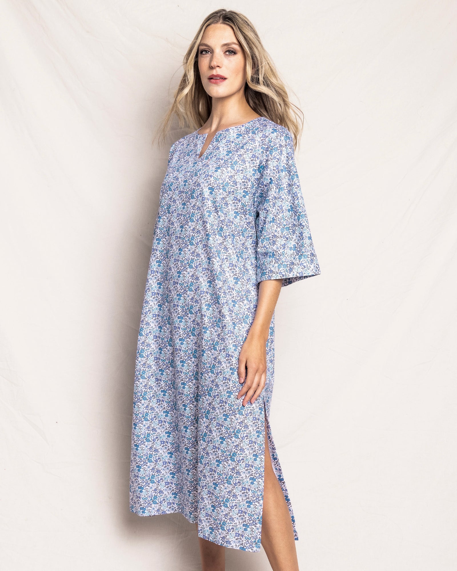 Women's Twill Caftan | Fleur D'Azur