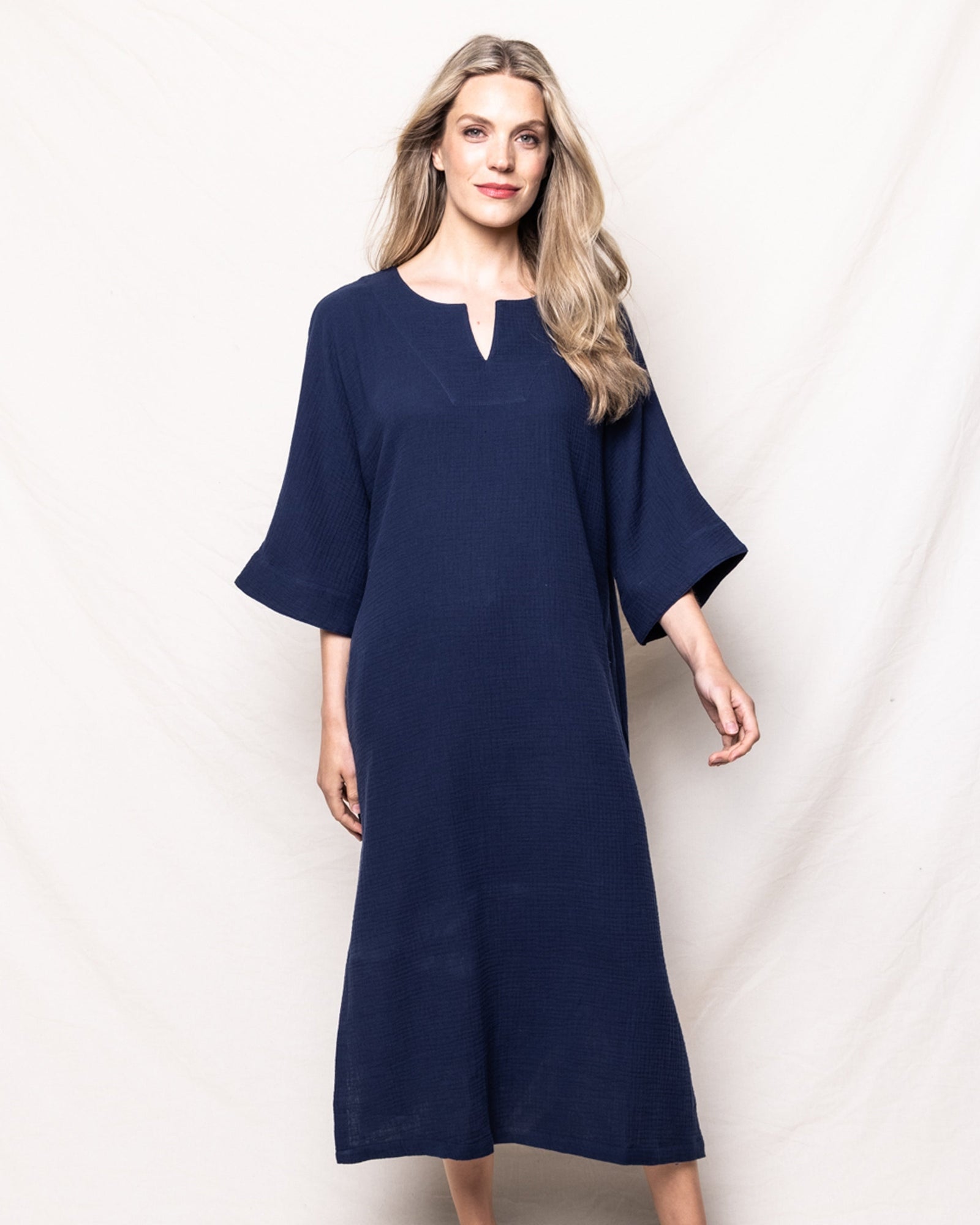 Women's Gauze Caftan | Navy