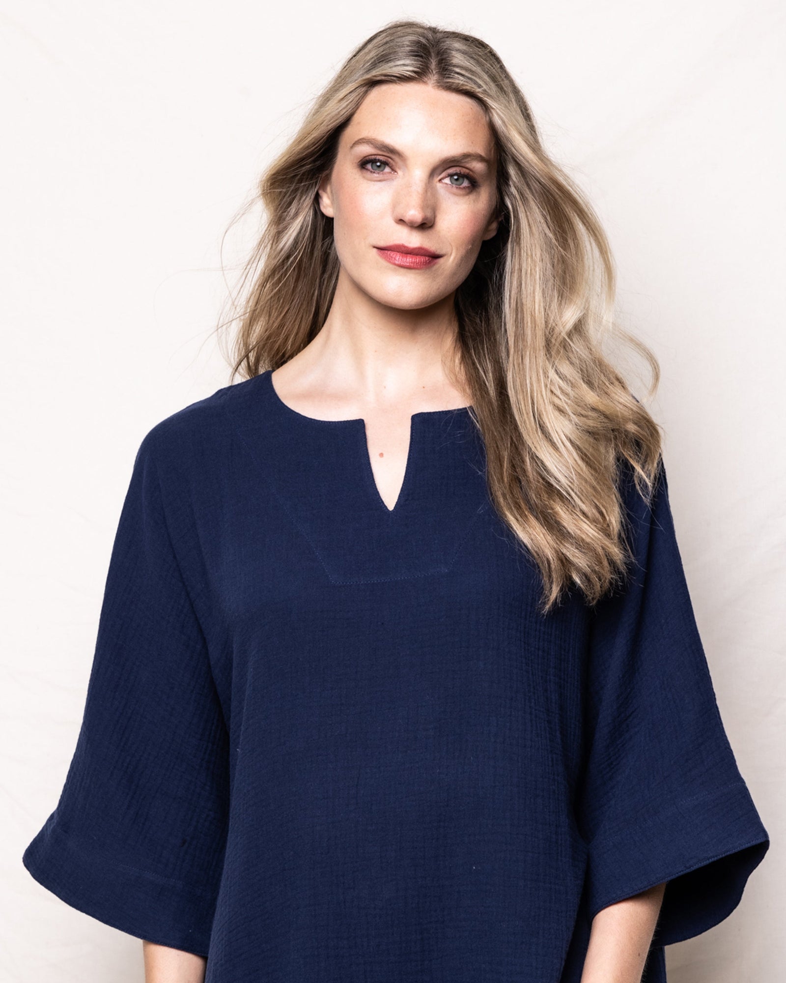 Women's Gauze Caftan | Navy