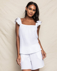 Women's Gauze Celeste Top | White