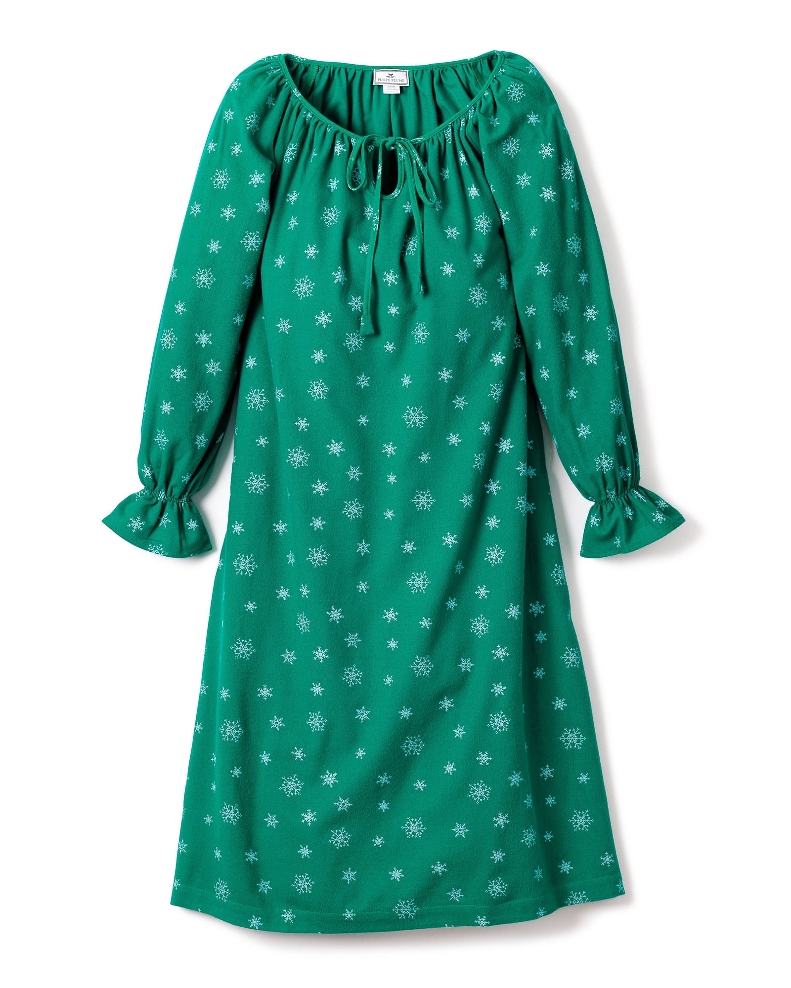 Women's Flannel Delphine Nightgown | Emerald Wonderland