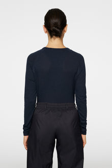 Women | Bella Wool LS T-Shirt | JL Navy