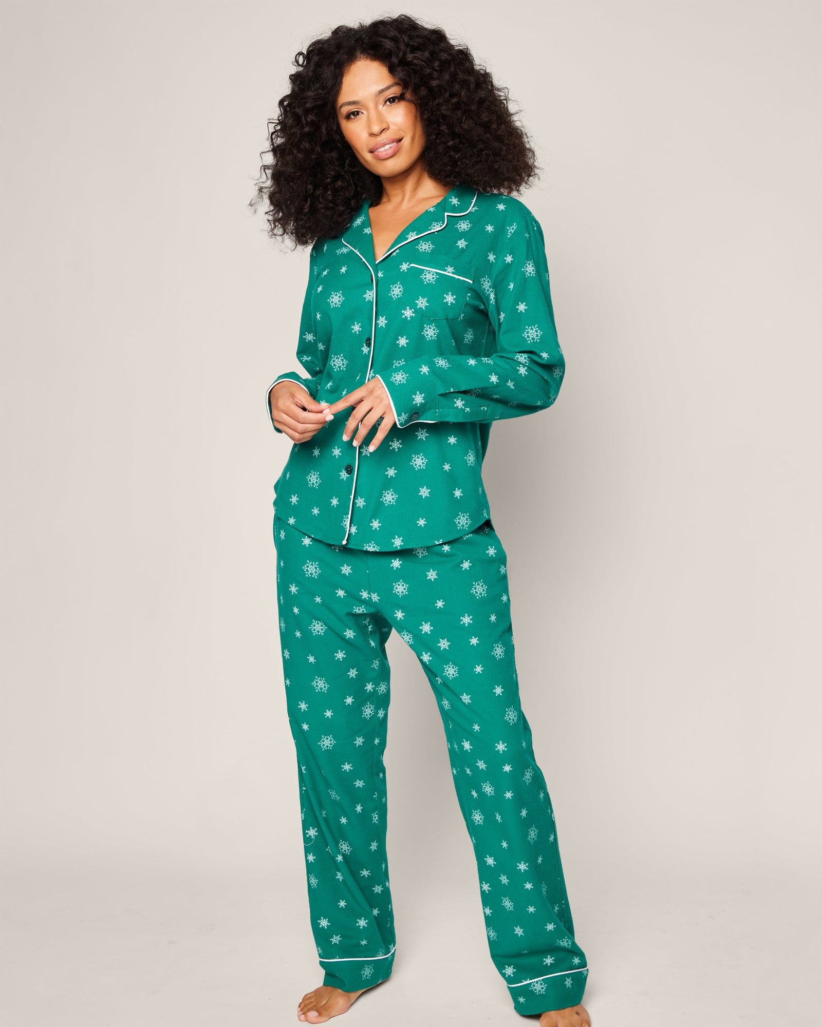 Women's Flannel Pajama Set | Emerald Wonderland