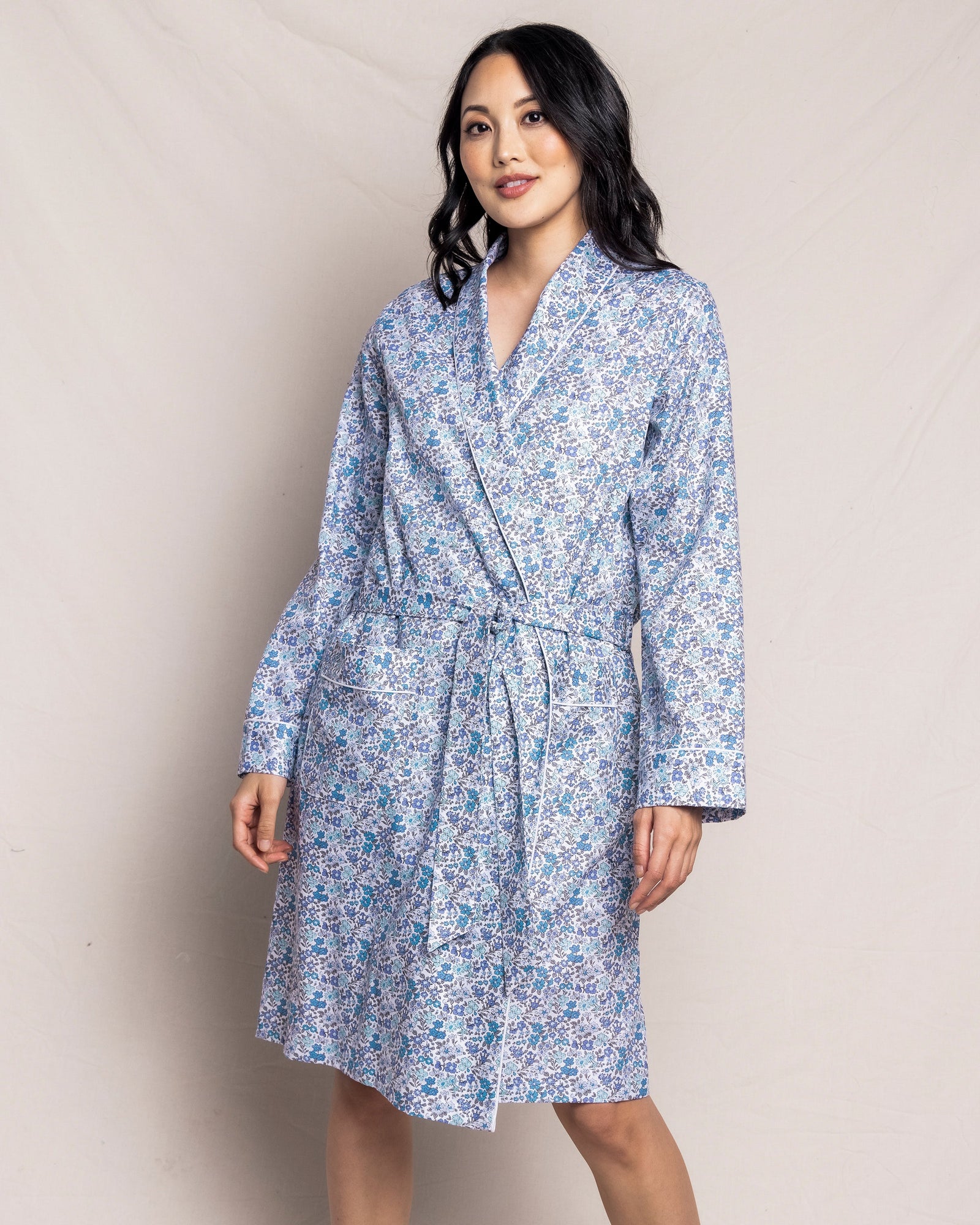 Women's Twill Robe | Fleur D'Azur