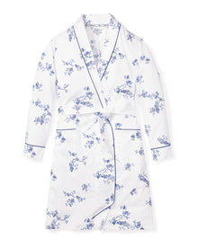 Women's Twill Robe | Indigo Floral