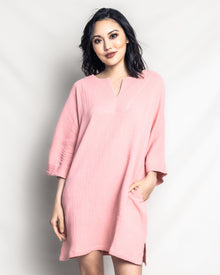 Women's Gauze Short Caftan | Pink