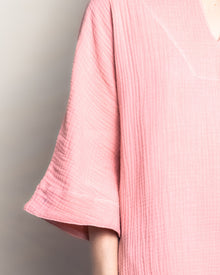 Women's Gauze Short Caftan | Pink