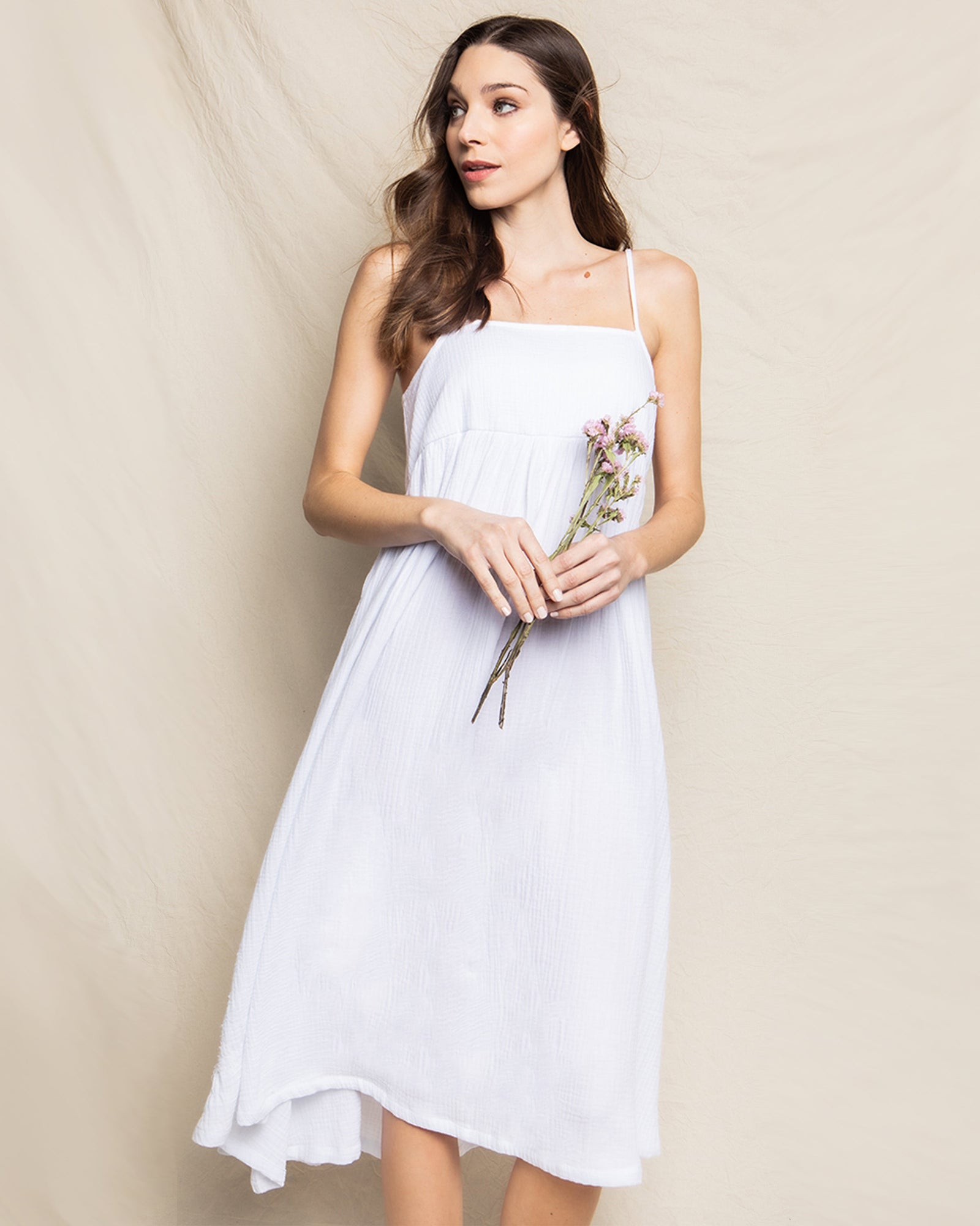 Women's Gauze Serene Lounge Dress | White