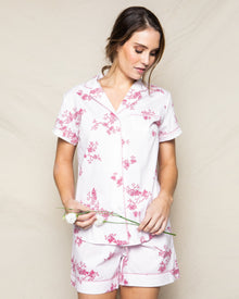 Women's Twill Pajama Short Set | English Rose Floral