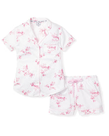 Women's Twill Pajama Short Set | English Rose Floral