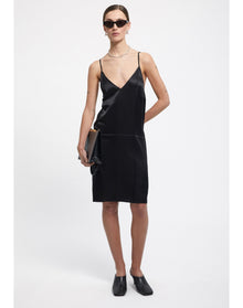 Abaco | V-Neck Slip Dress | Black