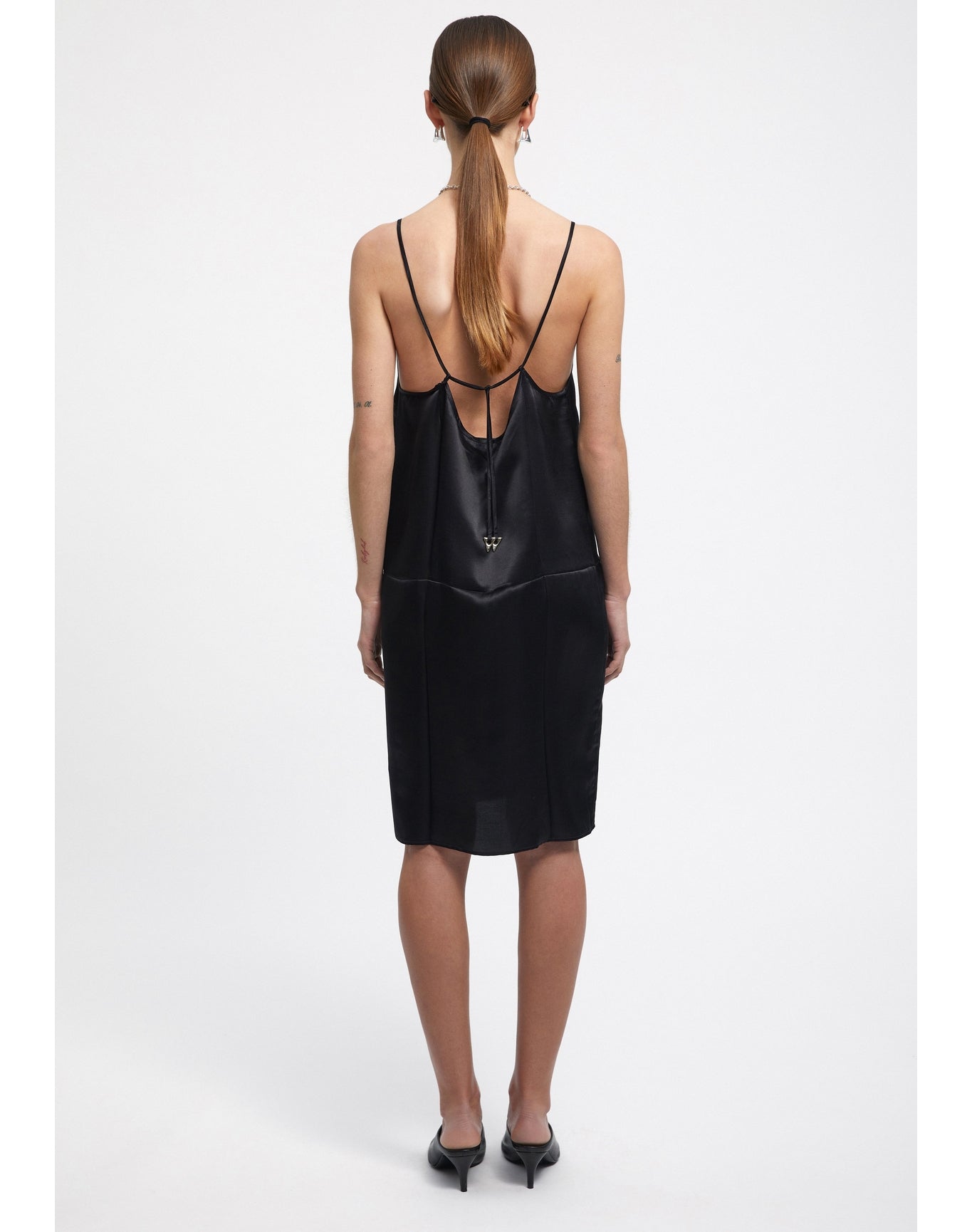 Abaco | V-Neck Slip Dress | Black