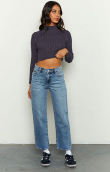 Abrand Scout 95 Mid Straight Crop Jeans | Blue