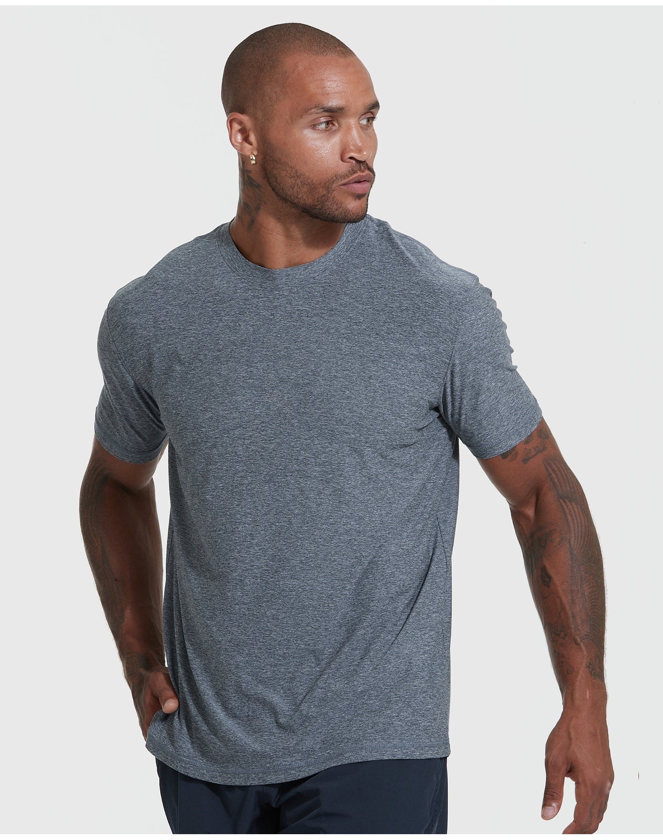 Active Crew Neck Tee | Black